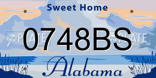 0748BS Alabama License Plate