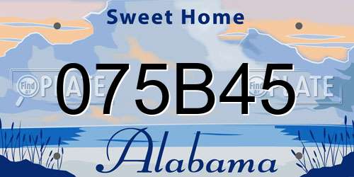 075B45 Alabama License Plate