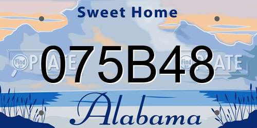 075B48 Alabama License Plate