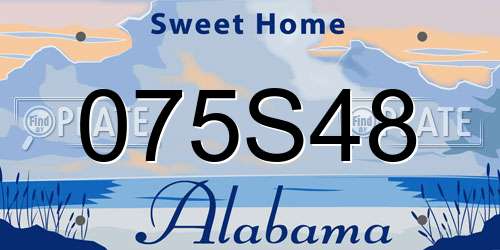 075S48 Alabama License Plate
