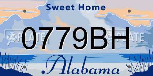 0779BH Alabama License Plate