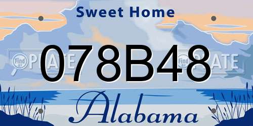 078B48 Alabama License Plate