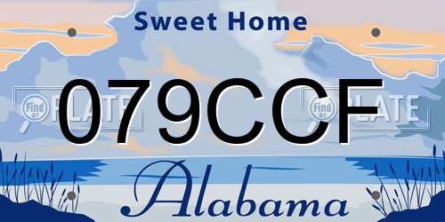 079CCF Alabama License Plate