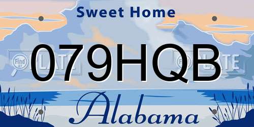 079HQB Alabama License Plate