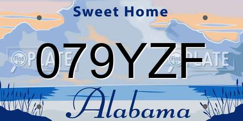 079YZF Alabama License Plate