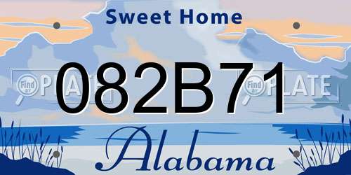 082B71 Alabama License Plate