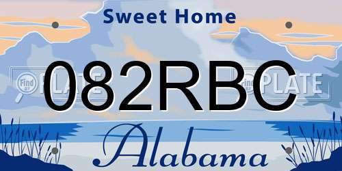 082RBC Alabama License Plate