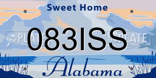 083ISS Alabama License Plate