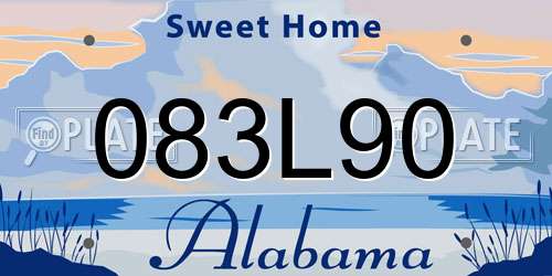 083L90 Alabama License Plate