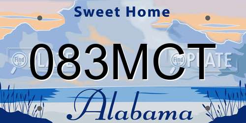 083MCT Alabama License Plate