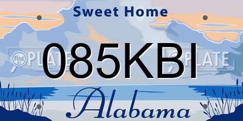 085KBI Alabama License Plate