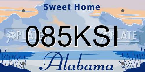 085KSI Alabama License Plate