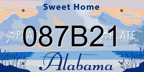087B21 Alabama License Plate