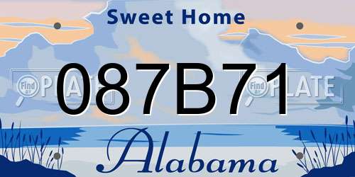 087B71 Alabama License Plate