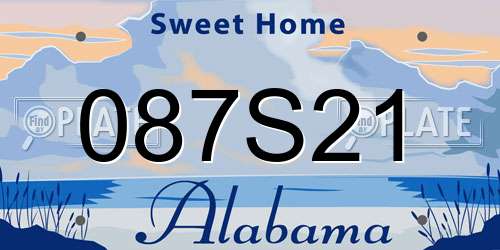 087S21 Alabama License Plate