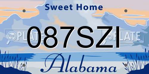087SZI Alabama License Plate