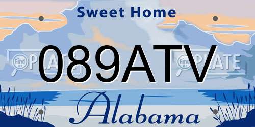 089ATV Alabama License Plate