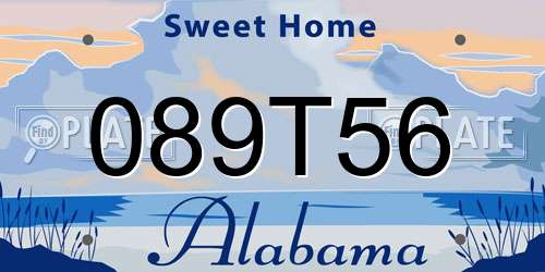 089T56 Alabama License Plate
