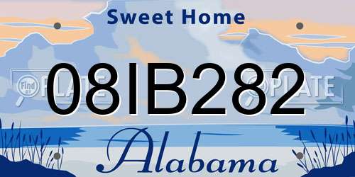 08IB282 Alabama License Plate