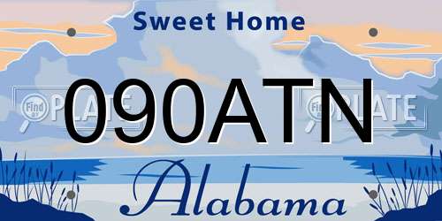 090ATN Alabama License Plate