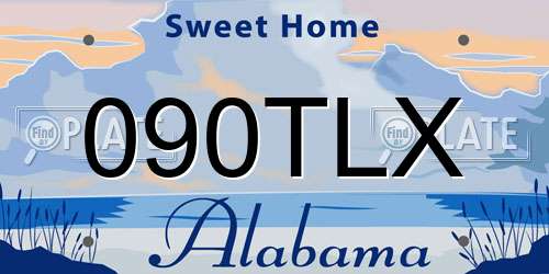 090TLX Alabama License Plate