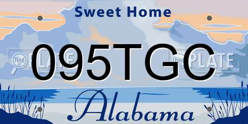 095TGC Alabama License Plate