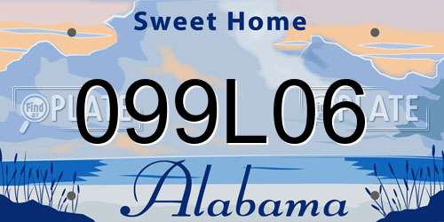 099L06 Alabama License Plate