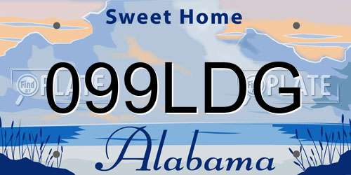 099LDG Alabama License Plate