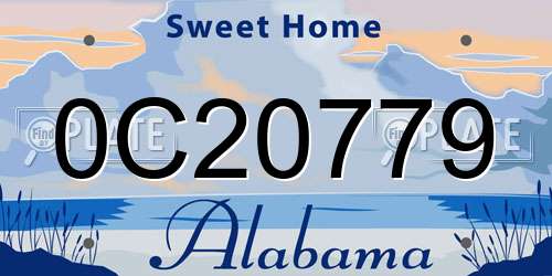 0C20779 Alabama License Plate