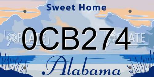 0CB274 Alabama License Plate