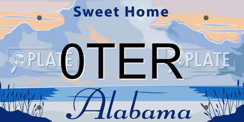 0TER Alabama License Plate