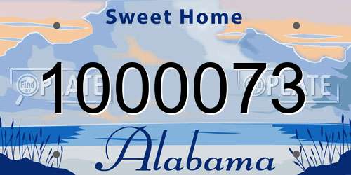 1000073 Alabama License Plate