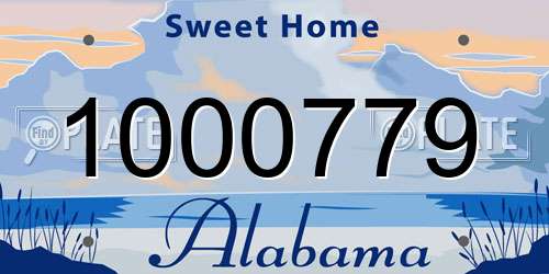 1000779 Alabama License Plate