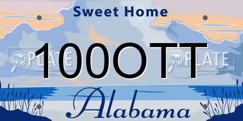 100OTT Alabama License Plate