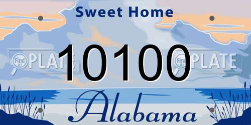 10100 Alabama License Plate