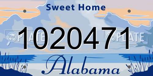 1020471 Alabama License Plate