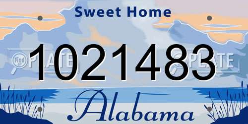 1021483 Alabama License Plate
