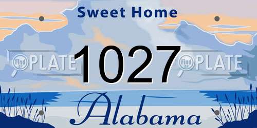 1027 Alabama License Plate