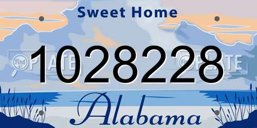 1028228 Alabama License Plate