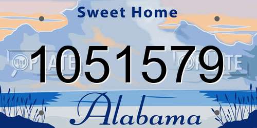 1051579 Alabama License Plate