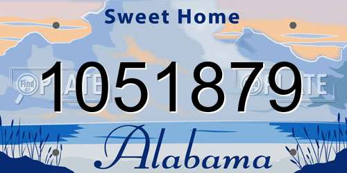 1051879 Alabama License Plate