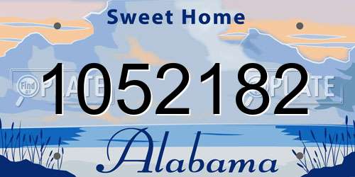 1052182 Alabama License Plate