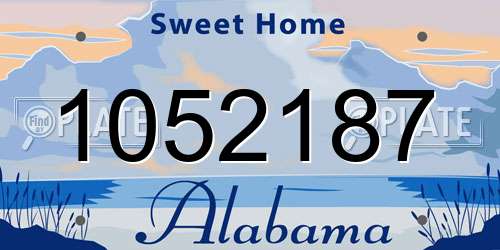 1052187 Alabama License Plate