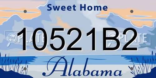 10521B2 Alabama License Plate
