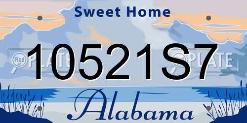 10521S7 Alabama License Plate