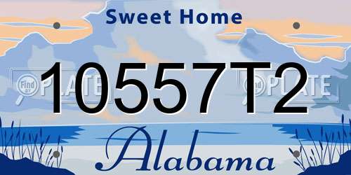 10557T2 Alabama License Plate