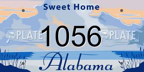 1056 Alabama License Plate
