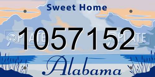 1057152 Alabama License Plate