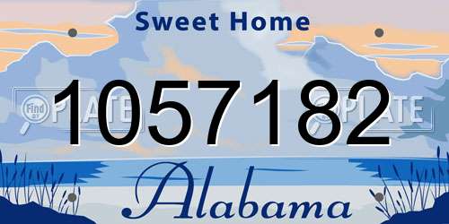 1057182 Alabama License Plate