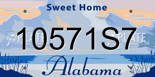 10571S7 Alabama License Plate